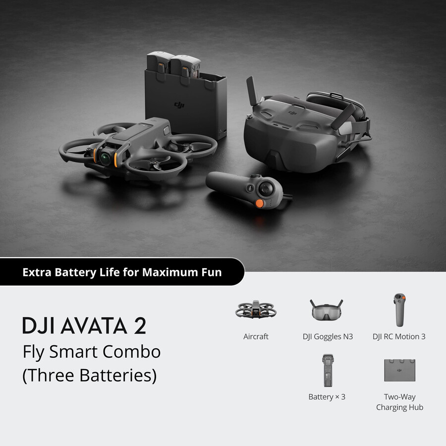 fly smart dji avata 2 bundle drei akkus