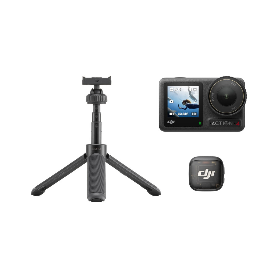 osmo action 4 vlog bundle dji mic 3 transmitter mini-verlängerungsstange