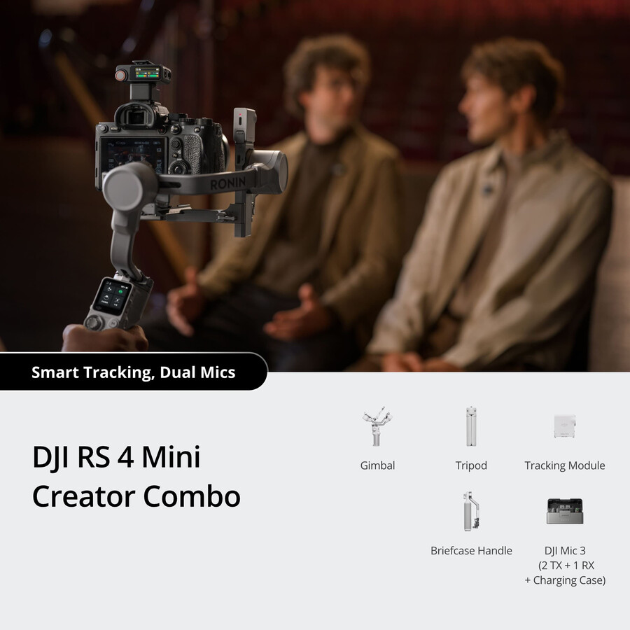 dji rs 4 mini creator bundle dji mic 3 2 tx 1 rx ladecase