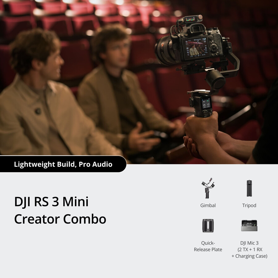 dji rs 3 mini creator bundle dji mic 3 2 tx 1 rx ladecase