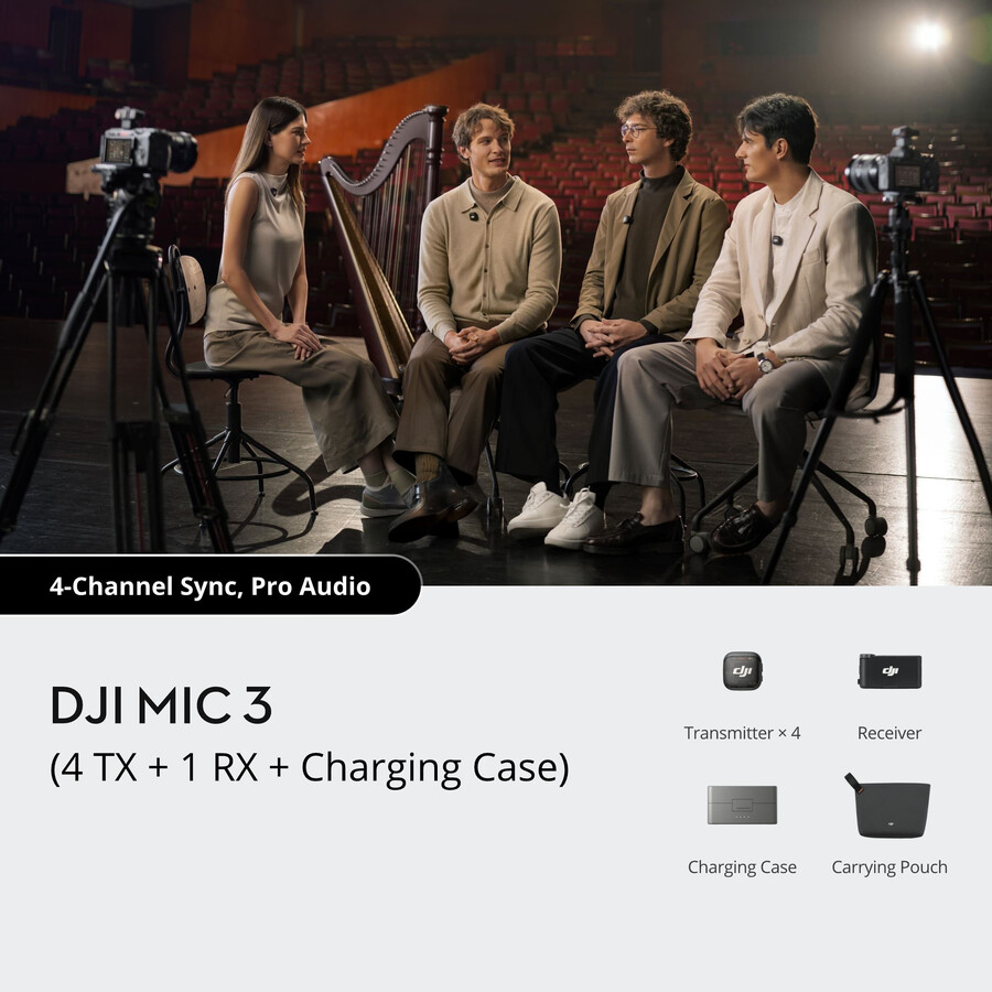 dji mic 3 4 sender 1 empfänger ladecase