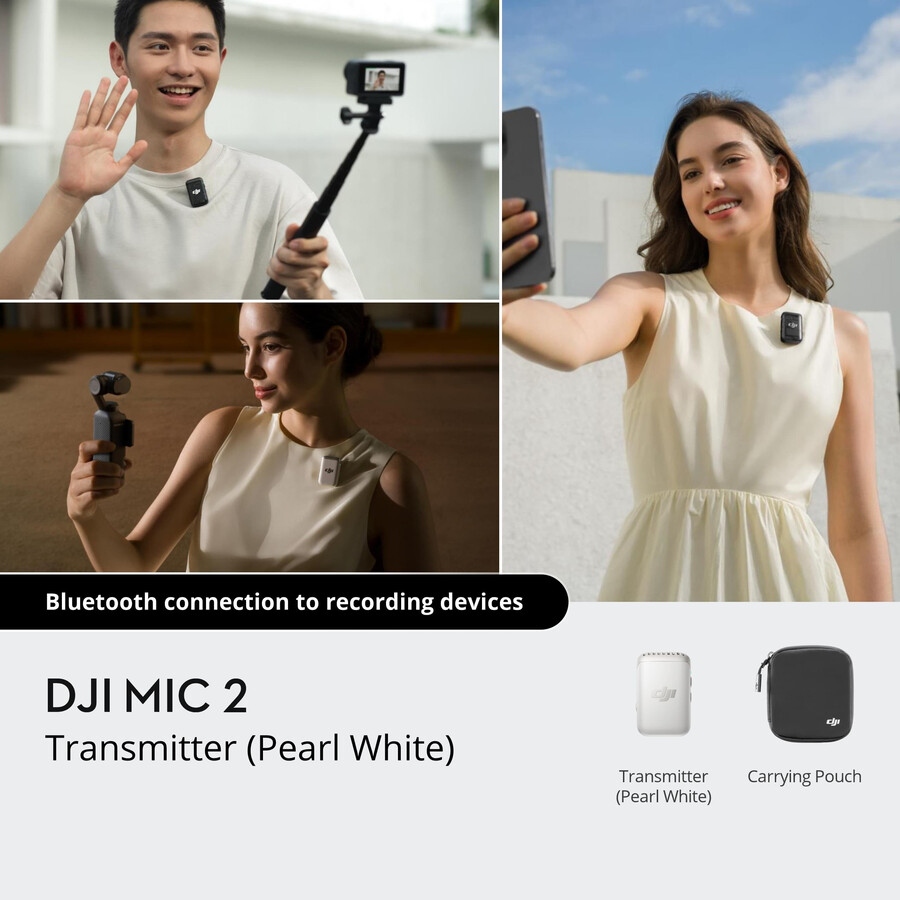 dji mic 2 sender perlweiß